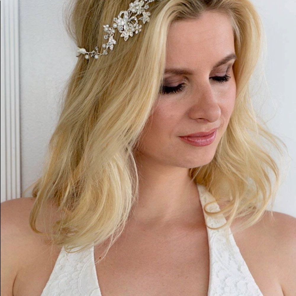 Freshwater Pearl Crystal Wedding Headband